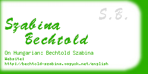 szabina bechtold business card